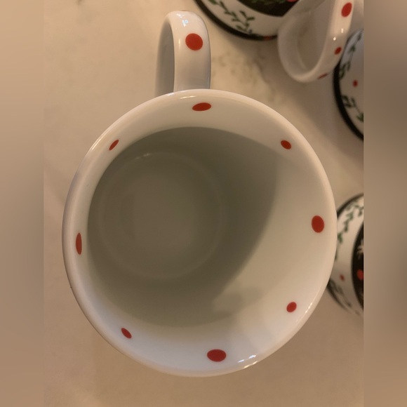 Bridget Dobson Cocky Twos Holiday Mug Set 4 Cockatoo Coffee Tea Cups New in Box - Picture 10 of 12